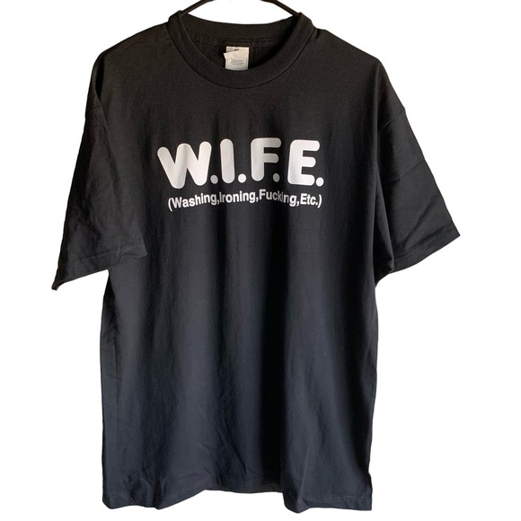 Apparel Activewear Other - W.I.F.E. Men’s Black Graphic Short Sleeve T-Shirt Size Large